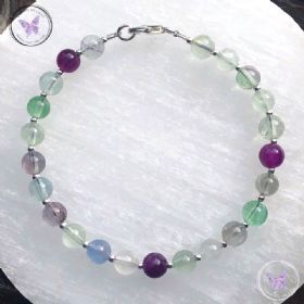 Fluorite & Silver Bracelet